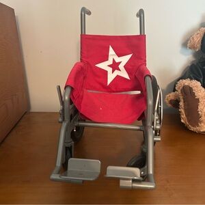 American Girl Toy Wheelchair with Star Design